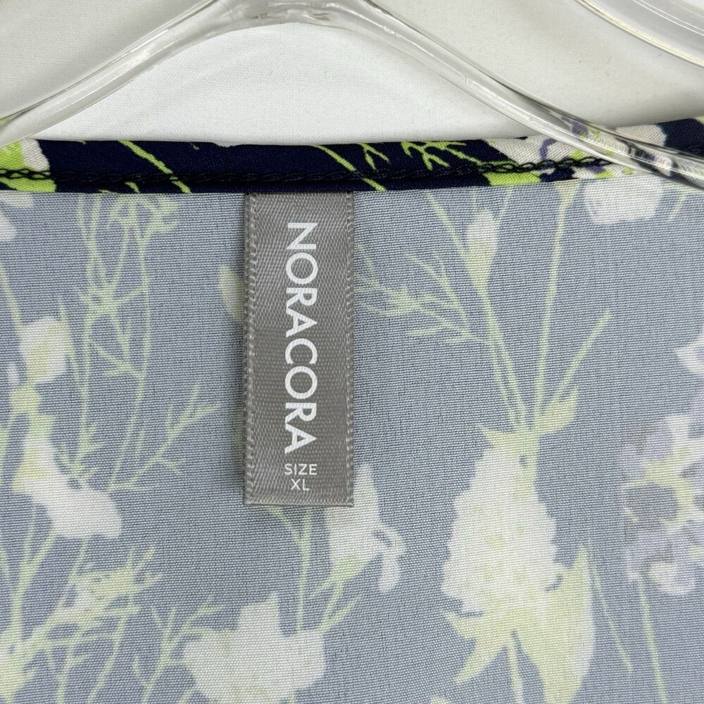 Norecoora Peasant BOHO Floral V-Neck Short Sleeve Top Blouse Size XL - Picture 9 of 15